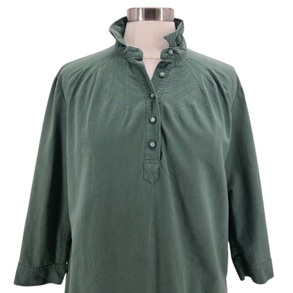 Pomander Place Womens Medium Dress Poly Dress Mini Green Tuckernuck Shirt Dress - Picture 2 of 9